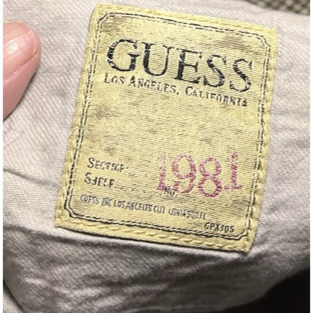 Guess Mens Jeans 32 X 32‎ Lincoln Slim Straight Gray Waxed Denim Stretch Pockets